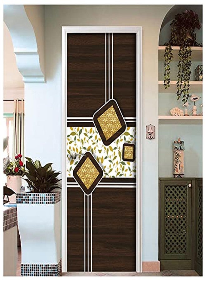 BP Design Solution Divyanka Vinyl Door Sticker Wallpaper for Door, Almirah, Table, Ac, Fridge 36x 78 inch - Image 1